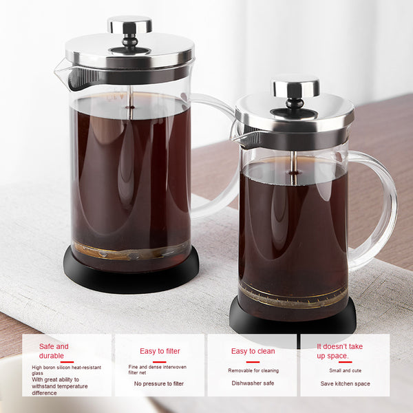 350ml Heat-Resistant Glass & Stainless Steel Cafetiere