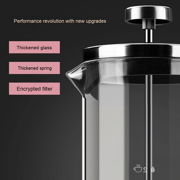 350ml Heat-Resistant Glass & Stainless Steel Cafetiere